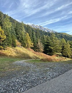 En direction du chemin pierreux